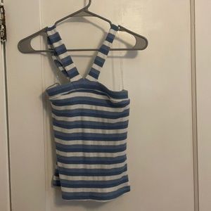 Stripped Blue Halter Top